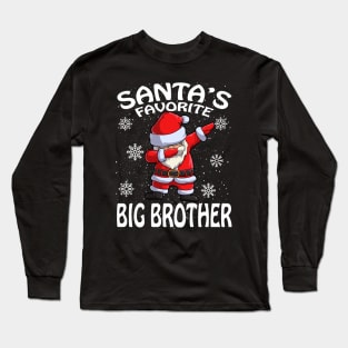 Santas Favorite Big Brother Christmas Long Sleeve T-Shirt